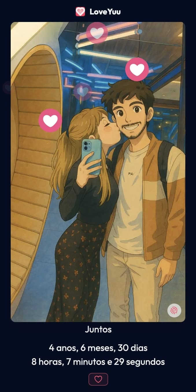 Contador de tempo de relacionamento Ghibli